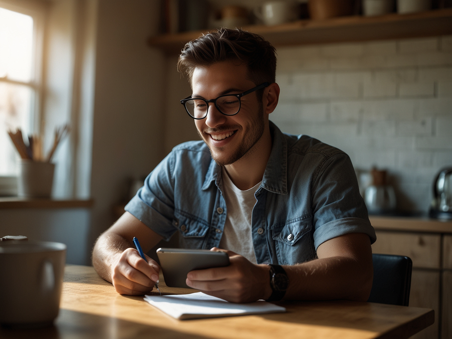 New user registering on mobile